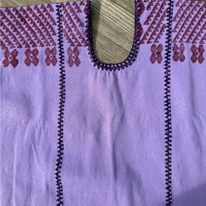 Pippa Holt Handmade three panel midi kaftan, purple and red
